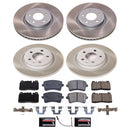 PowerStop Semi-Coated Rotor and Low-Dust Ceramic Brake Pad Kit