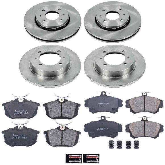 PowerStop OE Stock Replacement Low-Dust Ceramic Brake Pad and Rotor Kit