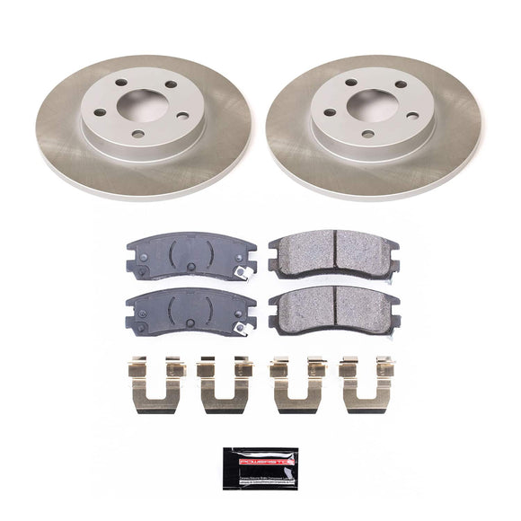 PowerStop Semi-Coated Rotor and Low-Dust Ceramic Brake Pad Kit