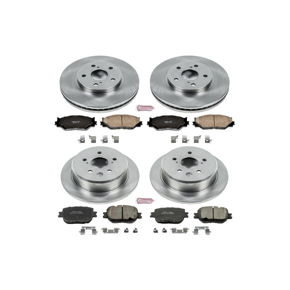 PowerStop OE Stock Replacement Low-Dust Ceramic Brake Pad and Rotor Kit