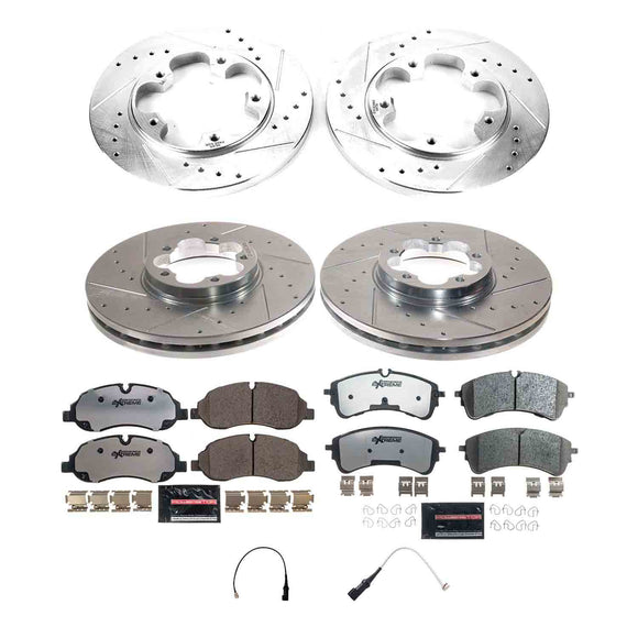 PowerStop Z36 Carbon-Fiber Ceramic Brake Pad with Drilled and Slotted Rotor Kit