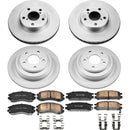 PowerStop Genuine Geomet Coated Rotor and Low-Dust Ceramic Brake Pad Kit