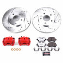 PowerStop Z26 Street Performance Ceramic Brake Pad, Drilled Slotted Rotor, and C
