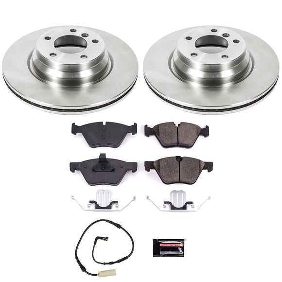 PowerStop OE Stock Replacement Low-Dust Ceramic Brake Pad and Rotor Kit