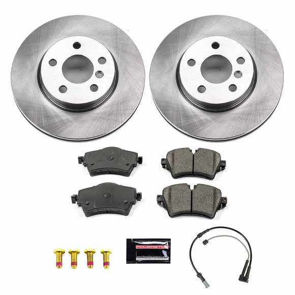 PowerStop OE Stock Replacement Low-Dust Ceramic Brake Pad and Rotor Kit