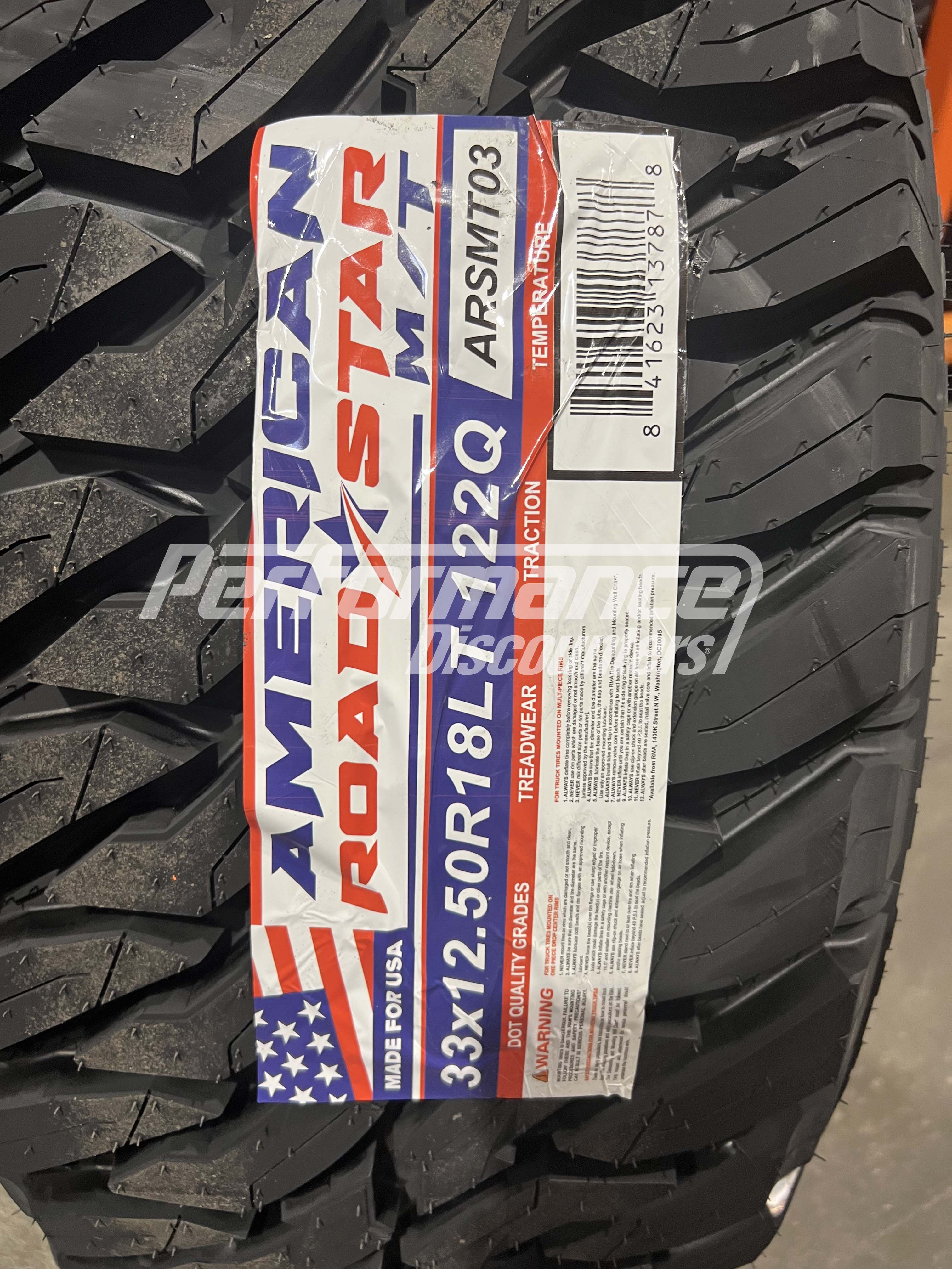 American Roadstar M/T Tire(s) 33X12.50R18 122Q LRF 33 12.50 18 3312.5018