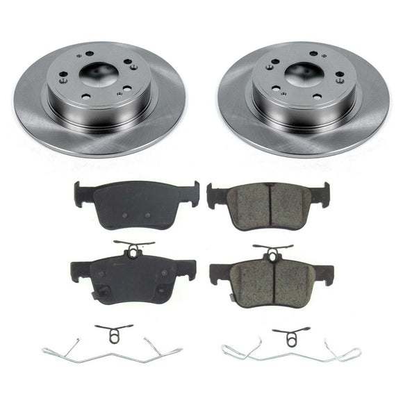 PowerStop OE Stock Replacement Low-Dust Ceramic Brake Pad and Rotor Kit
