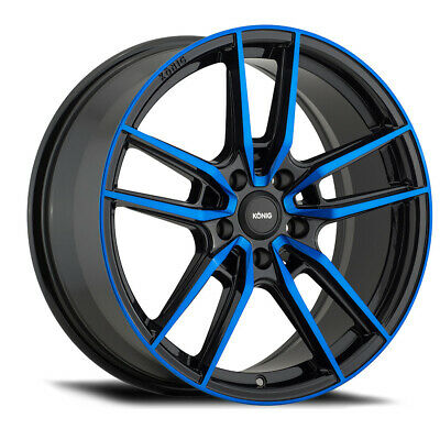 18x8 Konig Myth Gloss Black/Blue Tint 5x114.3 5x4.5 ET43 Wheel Rim