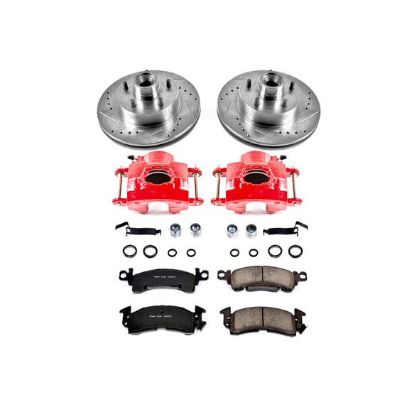 PowerStop Z23 Daily Driver Carbon-Fiber Ceramic Pads Drilled & Slotted Rotor & C