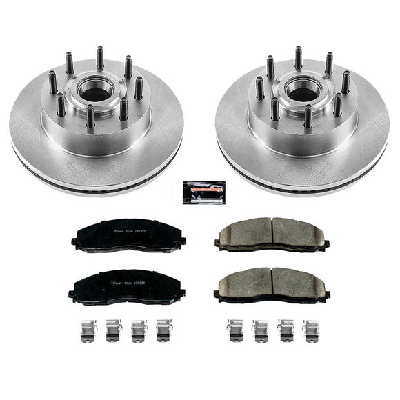 PowerStop OE Stock Replacement Low-Dust Ceramic Brake Pad and Rotor Kit