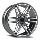 22x9.5 Vision 476 Wedge Gun Metal Machined Face Wheel 5x139.7 ET8 CB77.8