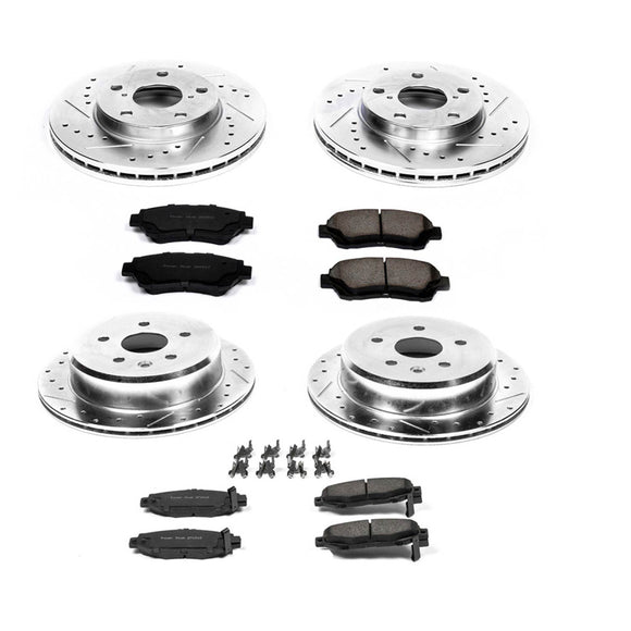 PowerStop Z23 Daily Driver Carbon-Fiber Ceramic Brake Pad and Drilled & Slotted