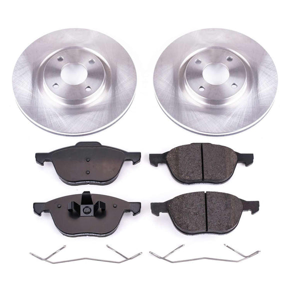 PowerStop OE Stock Replacement Low-Dust Ceramic Brake Pad and Rotor Kit