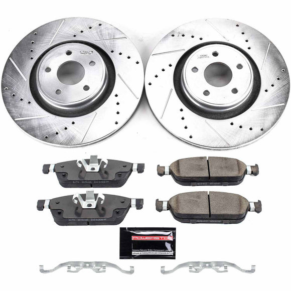 PowerStop Z23 Daily Driver Carbon-Fiber Ceramic Brake Pad and Drilled & Slotted