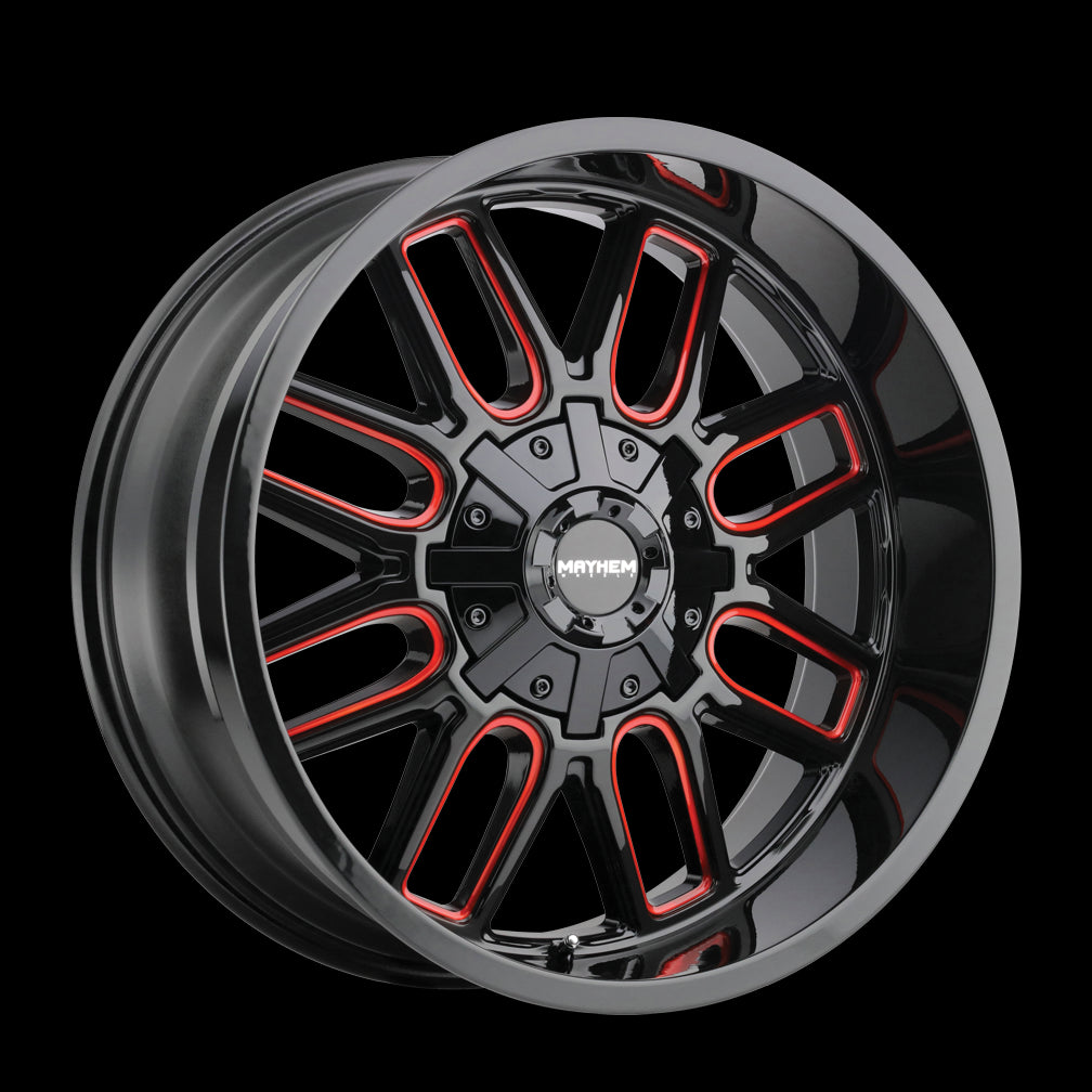 18X9 Mayhem Cogent Black-Red Wheel/Rim 5x127 ET0 8107-8952BTR