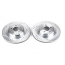 PowerStop Evolution Drilled Slotted Rotors Pair Rear For Dodge Charger