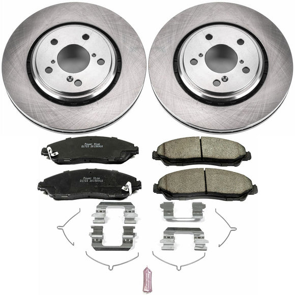 PowerStop OE Stock Replacement Low-Dust Ceramic Brake Pad and Rotor Kit