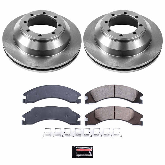 PowerStop OE Stock Replacement Low-Dust Ceramic Brake Pad and Rotor Kit