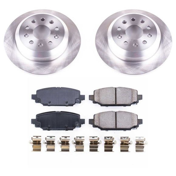 PowerStop OE Stock Replacement Low-Dust Ceramic Brake Pad and Rotor Kit