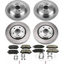 PowerStop OE Stock Replacement Low-Dust Ceramic Brake Pad and Rotor Kit
