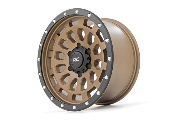 17x8.5 Rough Country 87 Series Bronze/Black Wheel 5x4.5 ET0 CB3.17