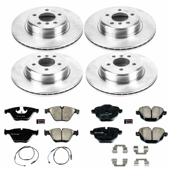 PowerStop OE Stock Replacement Low-Dust Ceramic Brake Pad and Rotor Kit