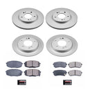PowerStop Genuine Geomet Coated Rotor and Low-Dust Ceramic Brake Pad Kit