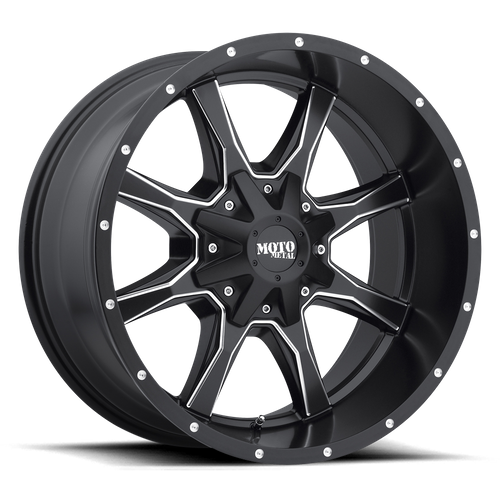 18x10 Moto Metal MO970 Semi Gloss Black Milled 6x135 ET-24 CB106.1 Wheel