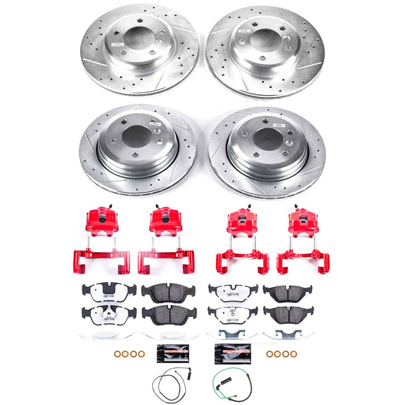 PowerStop Z26 Street Performance Ceramic Brake Pad, Drilled Slotted Rotor, and C