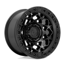 17X9 Fuel D786 Unit Matte Black With Matte Black Ring 5X127 ET-12 wheel rim