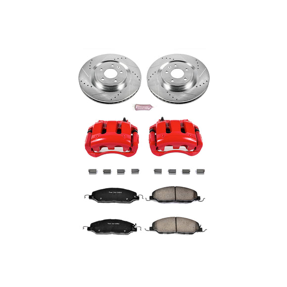 PowerStop Z23 Daily Driver Carbon-Fiber Ceramic Pads Drilled & Slotted Rotor & C
