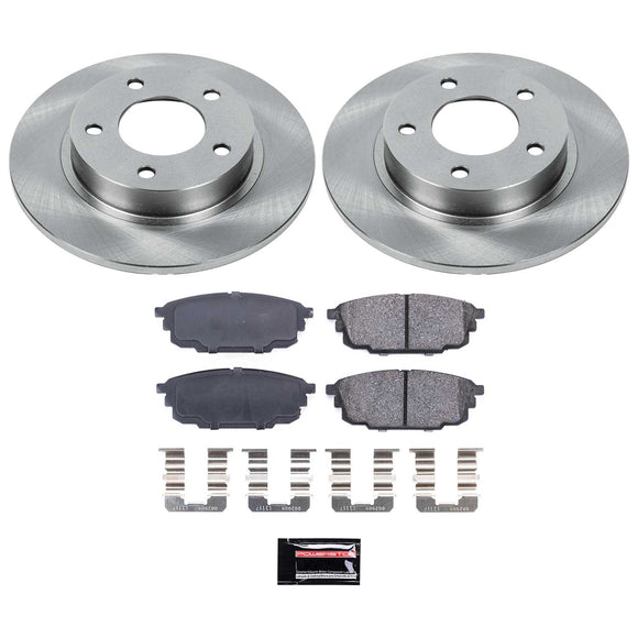 PowerStop OE Stock Replacement Low-Dust Ceramic Brake Pad and Rotor Kit