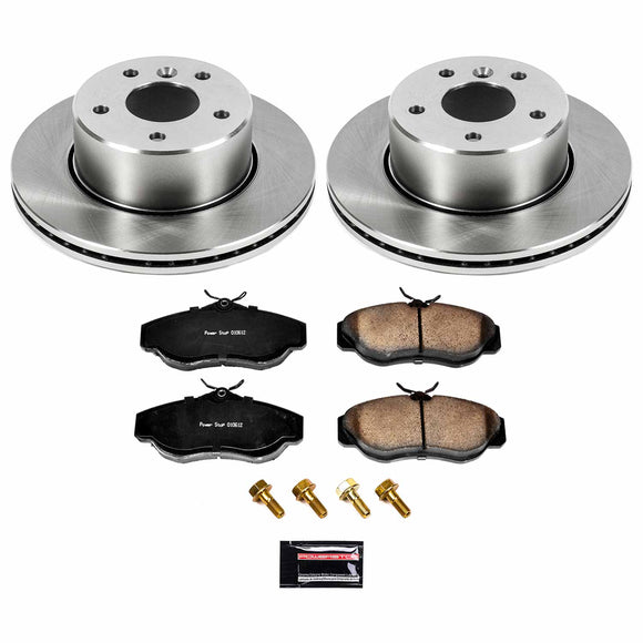 PowerStop OE Stock Replacement Low-Dust Ceramic Brake Pad and Rotor Kit