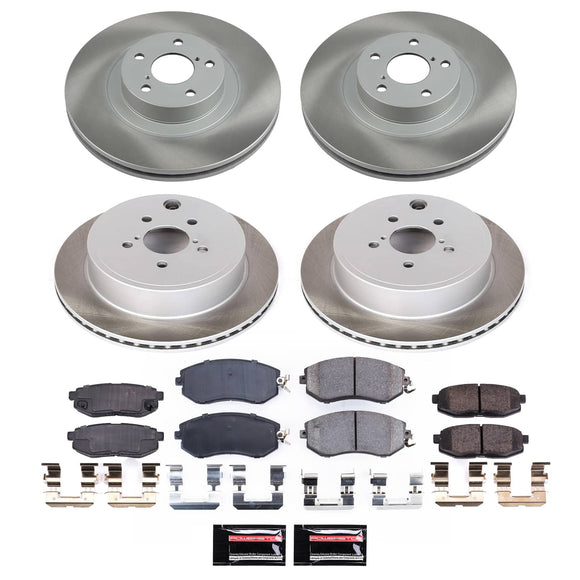 PowerStop Semi-Coated Rotor and Low-Dust Ceramic Brake Pad Kit