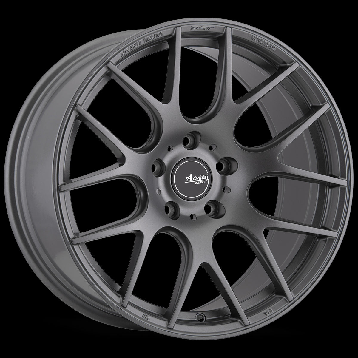 19x8.5 Advanti Racing Vigoroso V1 Matte Grey 5x112 ET43 Wheel Rim - 0