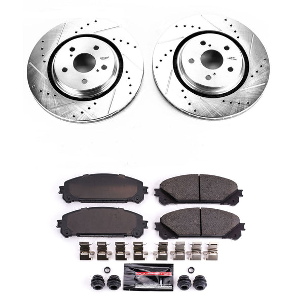 PowerStop Z23 Daily Driver Carbon-Fiber Ceramic Brake Pad and Drilled & Slotted
