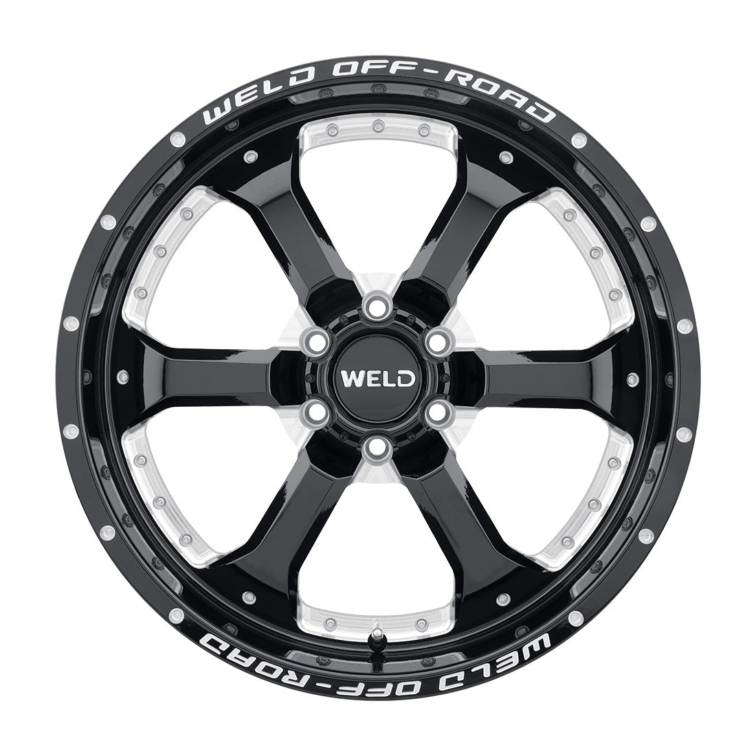 20x10 WELD Off-Road Granada Six Gloss Black Milled 6x135 ET-18 Wheel Rim - 0