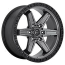 17X9 Fuel D698 KICKER Matte Gun Metal Black Bead Ring 5X127 ET1 wheel/rim