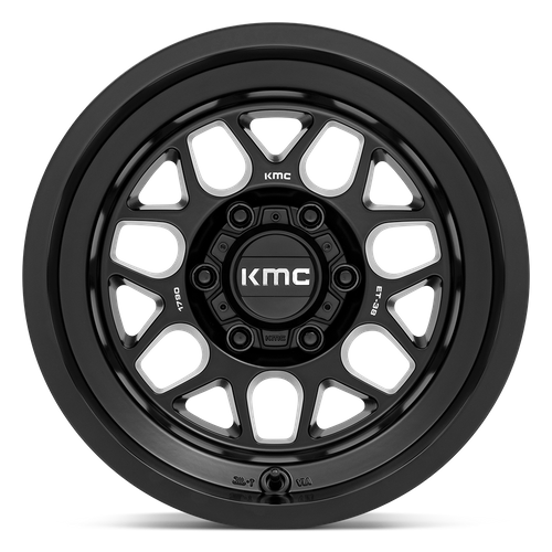 17X9 KMC KM725 TERRA Satin Black 5X127 ET-38 wheel/rim