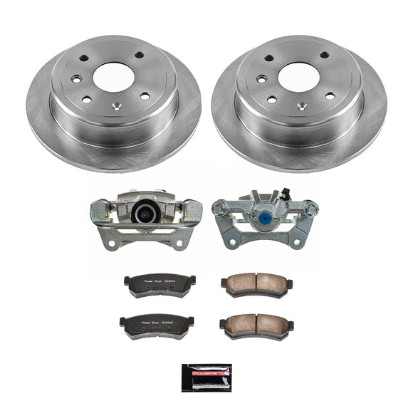 PowerStop OE Stock Replacement Low-Dust Ceramic Brake Pad, Rotor and Caliper Kit