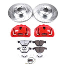 PowerStop Z26 Street Performance Ceramic Brake Pad, Drilled Slotted Rotor, and C