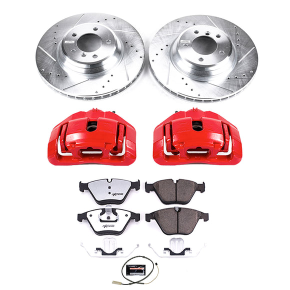 PowerStop Z26 Street Performance Ceramic Brake Pad, Drilled Slotted Rotor, and C