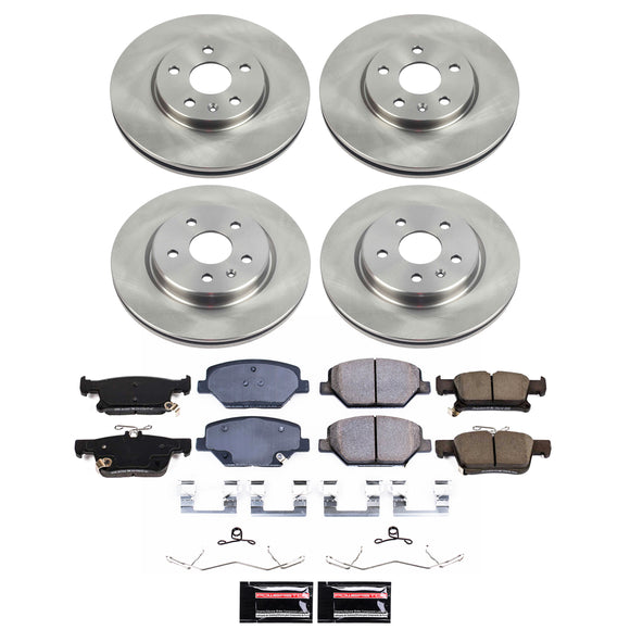 OE Stock Replacement Low-Dust Ceramic Brake Pad and Rotor Kit