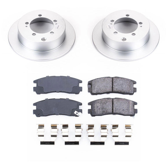 PowerStop Genuine Geomet Coated Rotor and Low-Dust Ceramic Brake Pad Kit