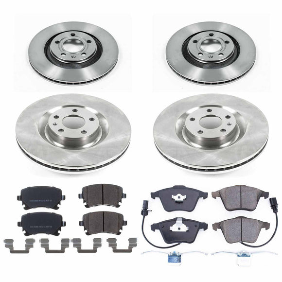 PowerStop OE Stock Replacement Low-Dust Ceramic Brake Pad and Rotor Kit
