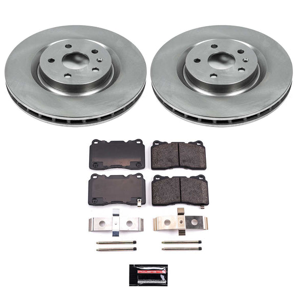 PowerStop OE Stock Replacement Low-Dust Ceramic Brake Pad and Rotor Kit