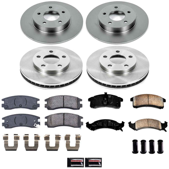 PowerStop OE Stock Replacement Low-Dust Ceramic Brake Pad and Rotor Kit
