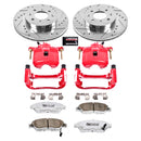 PowerStop Z26 Street Performance Ceramic Brake Pad, Drilled Slotted Rotor, and C