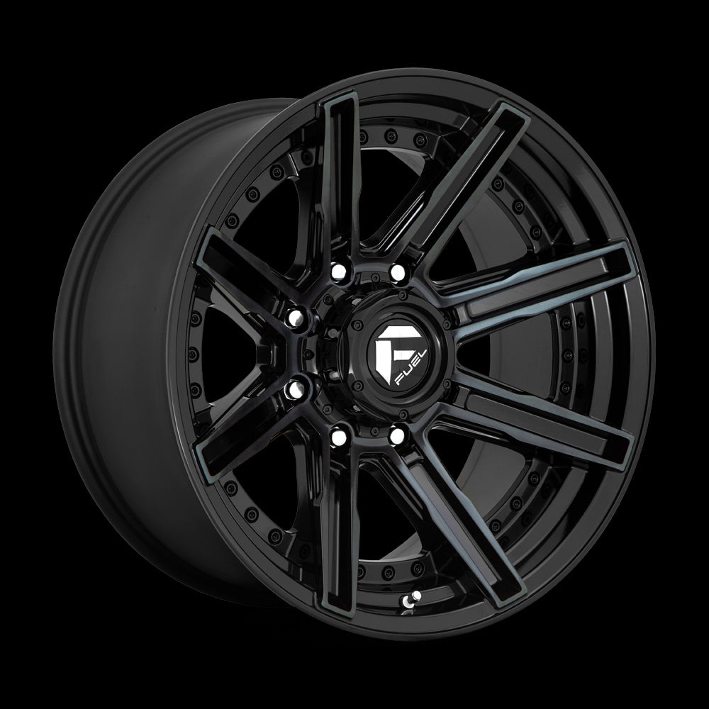 20X10 Fuel D708 ROGUE Gloss Machined Double Dark Tint 8X180 ET-18 wheel/rim - 0