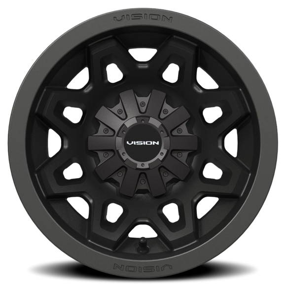 12x7 Vision 416 ATV Matte Black 4x136 ET2.5 Wheel Rim